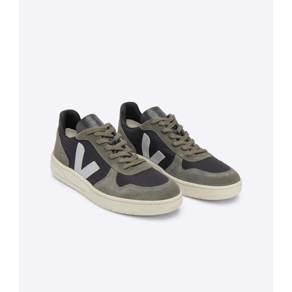 Women's Veja V-10 RIPSTOP Sneakers Black/Grey | SG 660EBC